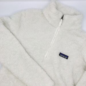 Patagonia Los Gatos Fleece Fuzzy Jacket 1/4 Zip Pullover Birch White Size Small